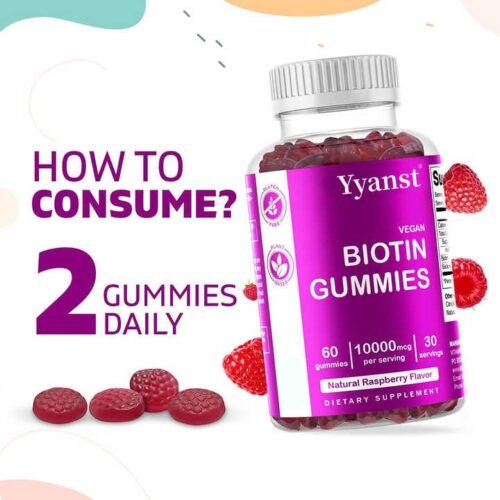 H7240f519a63e4bd89b0a0340cacfb7b1B.jpg_720x720q50.jpg Raspberry Biotin Gummies Hair Nails